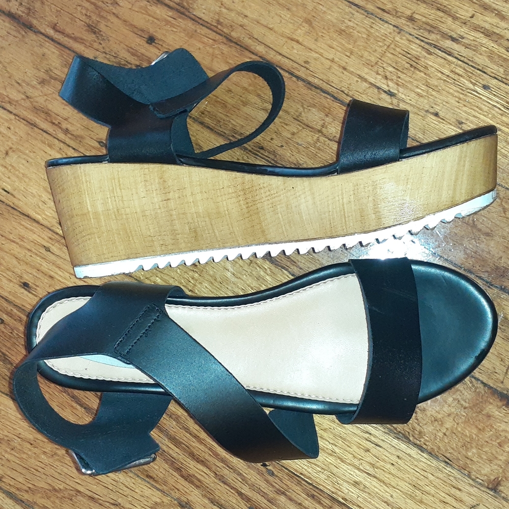 Steve Madden Sandals, Wooden wedge sole. Size 8.5